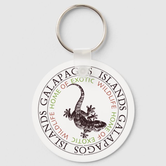 Galapagos Islands Gecko Souvrenir Keychain (Front)