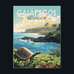 Galapagos Islands Giant Tortoise Travel Art Retro Postcard<br><div class="desc">Galápagos Islands in a vector art style. The Galápagos Islands is a volcanic archipelago in the Pacific Ocean. It's considered one of the world's foremost destinations for wildlife-viewing.</div>