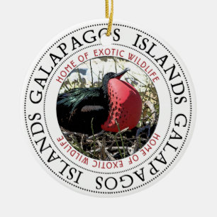 Galapagos Islands Great Frigate Bird Ceramic Tree Decoration