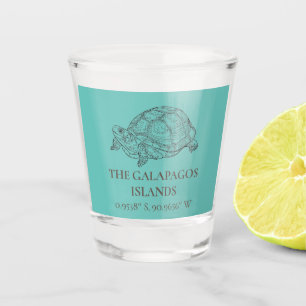 Galapagos Islands Latitude & Longitude Shot Glass