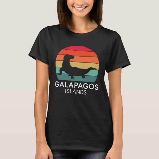 Galapagos Islands National Park Lizard Ecuador Oce T-Shirt (Front)
