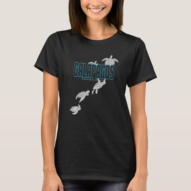 Galapagos Islands Sea Turtles Scuba Diving with Tu T-Shirt (Front)