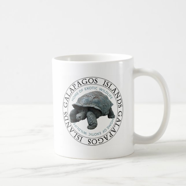 Galapagos Islands Tortoise Coffee Mug (Right)