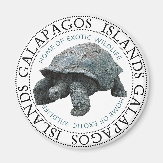 Galapagos Islands Tortoise Magnet (Front)