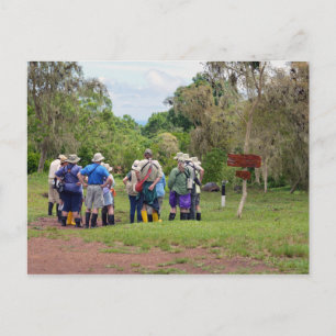Galapagos Islands Tourists at Tortoise Sanctuary Postcard