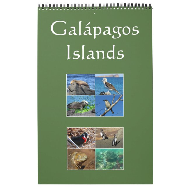 galapagos islands wildlife calendar (Cover)