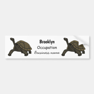 Galapagos land tortoise illustration bumper sticker