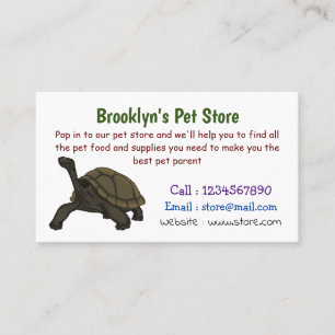 Galapagos land tortoise illustration  business card