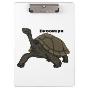Galapagos land tortoise illustration clipboard