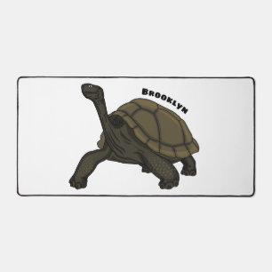 Galapagos land tortoise illustration desk mat