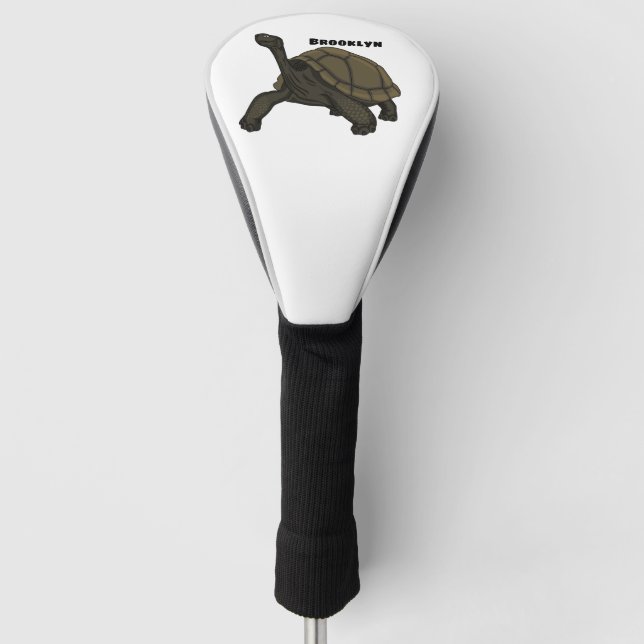 Galapagos land tortoise illustration  golf head cover (Front)
