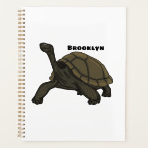 Galapagos land tortoise illustration planner