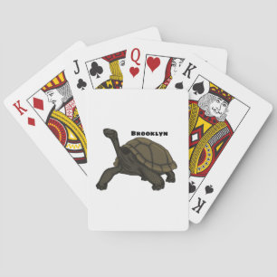 Galapagos land tortoise illustration playing cards