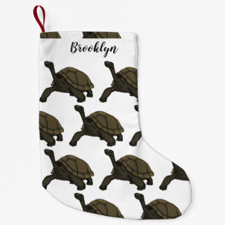 Galapagos land tortoise illustration small christmas stocking
