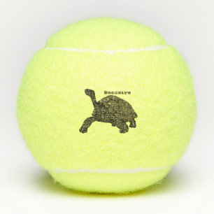 Galapagos land tortoise illustration tennis balls
