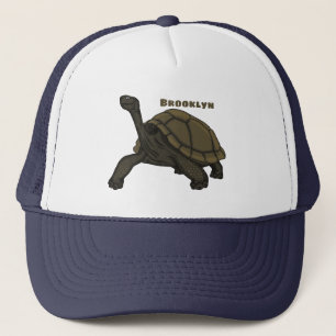 Galapagos land tortoise illustration trucker hat