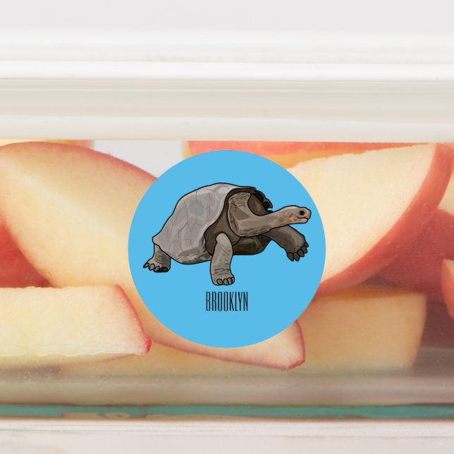 Galapagos tortoise cartoon illustration (Affixed)