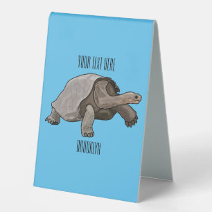 Galapagos tortoise cartoon illustration