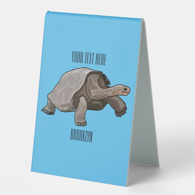 Galapagos tortoise cartoon illustration (Front)