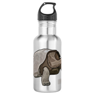 Galapagos tortoise cartoon illustration 532 ml water bottle