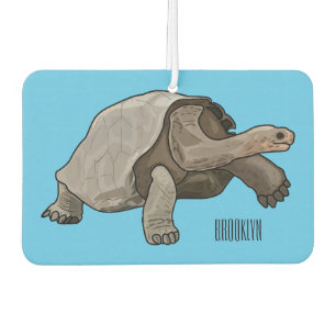 Galapagos tortoise cartoon illustration car air freshener