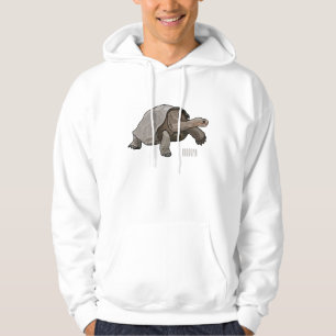 Galapagos tortoise cartoon illustration hoodie