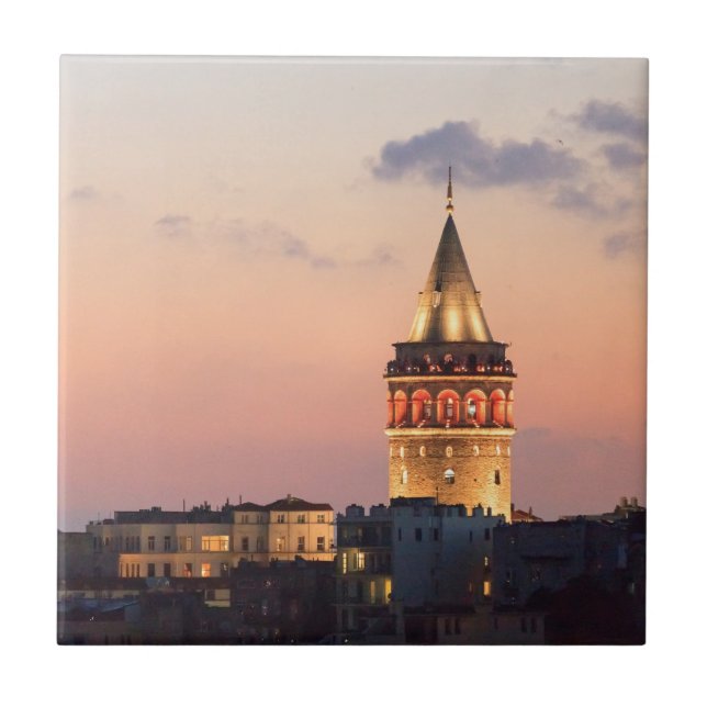 Galata Tower, Istanbul Tile (Front)