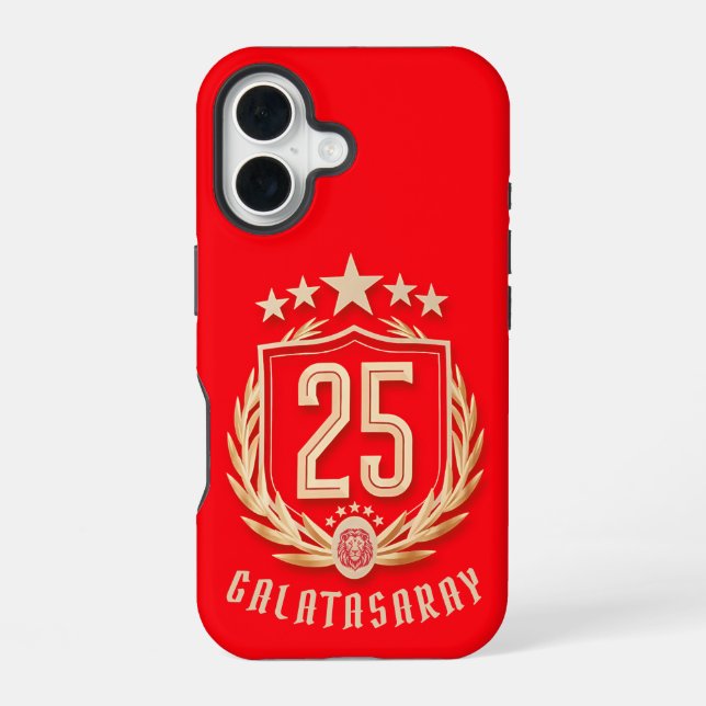 Galatasaray 2025 Championship Poster iPhone 16 Case (Back)