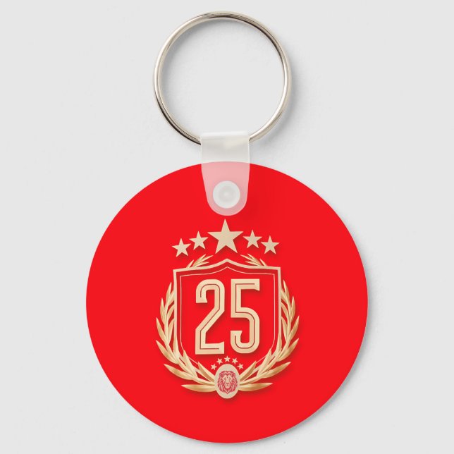 Galatasaray 2025 Championship Poster Key Ring (Front)