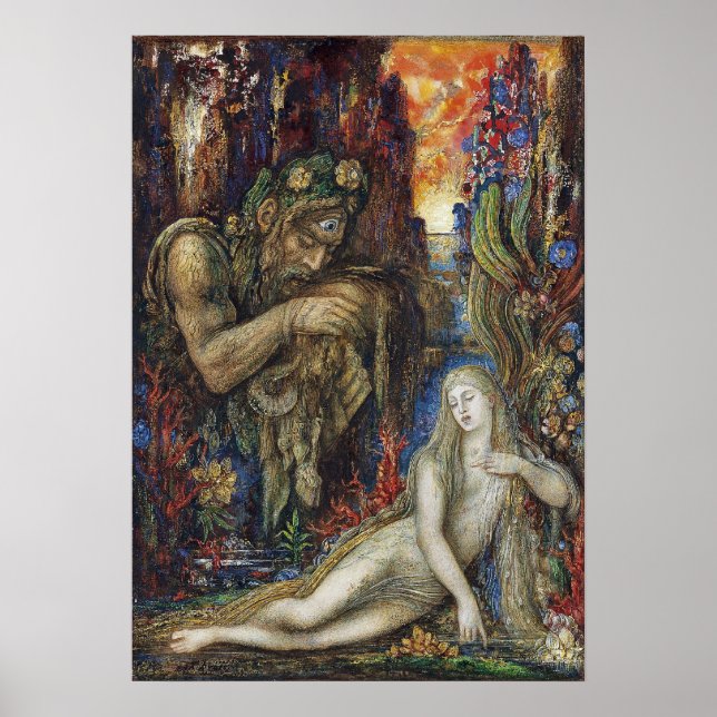 Galatea Gustave Moreau Watercolor Poster (Front)