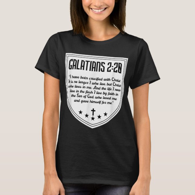 Galatians 220 Saint Paul Bible Verse Jesus Christ  T-Shirt (Front)