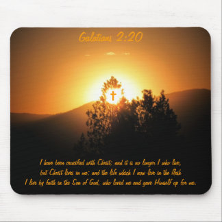 Galatians 2:20 Crucified With Christ Mouse Mat