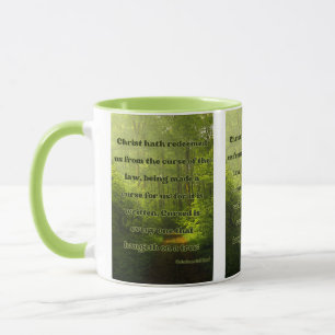Galatians 3:13 KJV Bible Verse Pic Two-Tone Mug