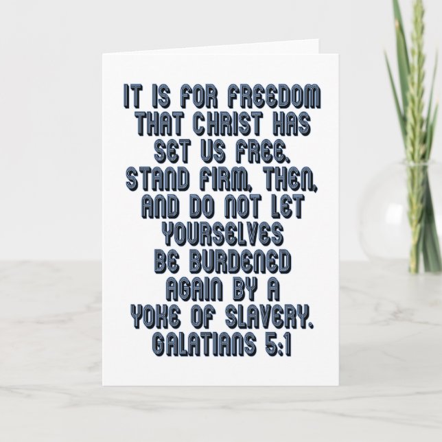 Galatians 5:1 card (Front)