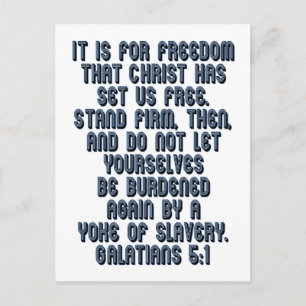 Galatians 5:1 postcard