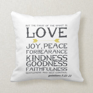 Galatians 5 22-23   Bible Verse Art Cushion