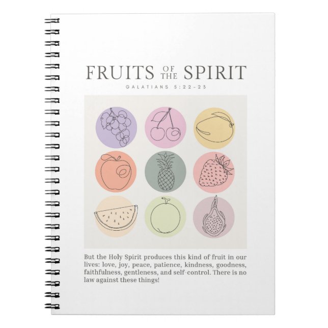 Galatians 5:22-23 Fruit of the Spirit Notebook (Front)