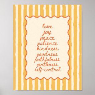 Galatians 5:22-23 Fruit of the Spirit  Poster