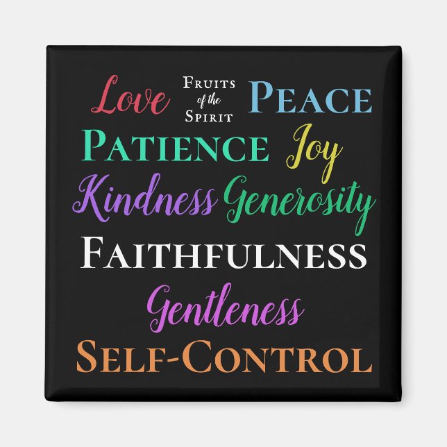 Galatians 5:22-23 Fruits of the Spirit Magnet (Front)