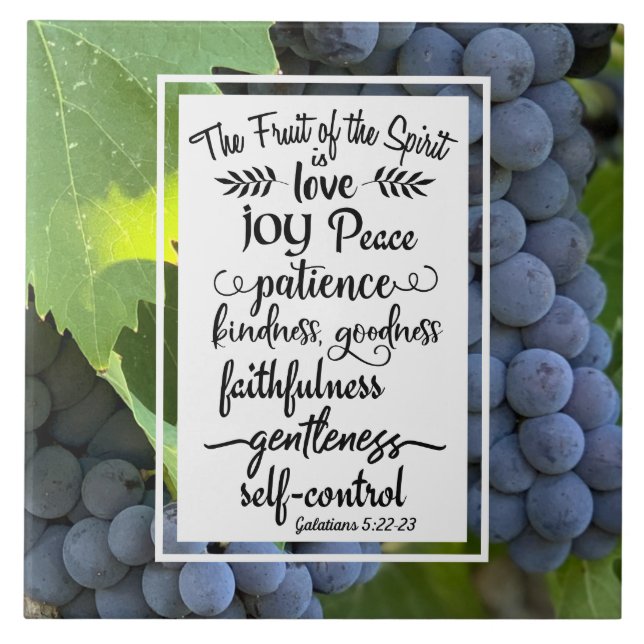Galatians 5:22-23 The Fruit of the Spirit Tile (Front)