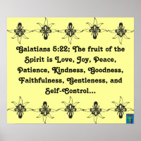 Galatians 5:22 Fruit of the Spirit Poster