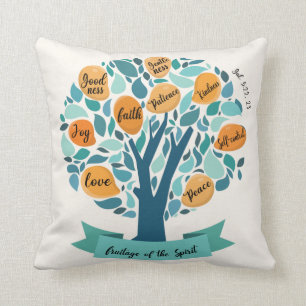 Galatians 5 22 Fruitage of Spirit Throw Pillow