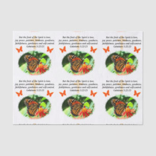 GALATIANS 5 BUTTERFLY PHOTO DESIGN TISSUE PAPER