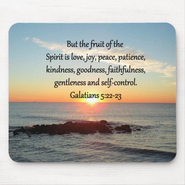 GALATIANS 5 FRUITS OF THE SPIRIT MOUSE MAT (Front)