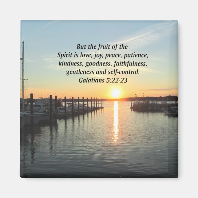 GALATIANS 5 SUNSET PHOTO MAGNET (Front)