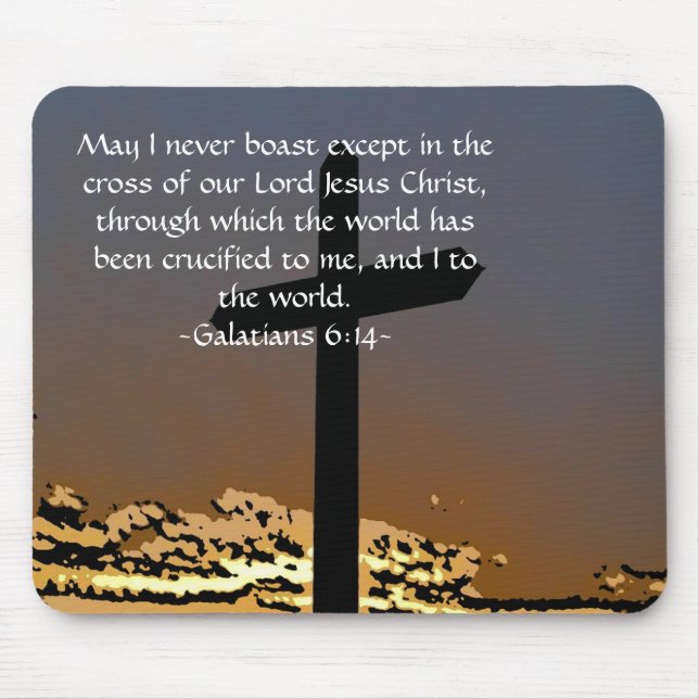 Galatians 6:14 mouse mat (Front)