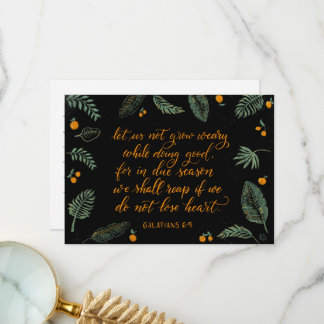 Galatians 6v9 Do not lose heart Thank You Card