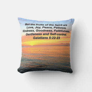 GALATIANS FRUIT OF THE SPIRIT BIBLE VERSE CUSHION