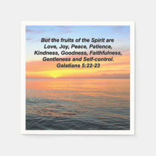GALATIANS FRUIT OF THE SPIRIT BIBLE VERSE NAPKIN
