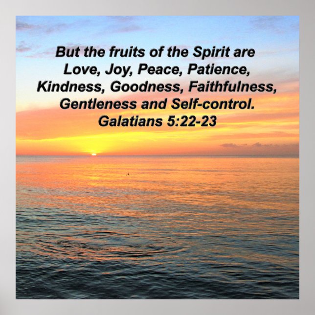 GALATIANS FRUIT OF THE SPIRIT BIBLE VERSE POSTER (Front)